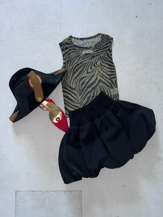 KOMODO SKIRT IN BLACK OTTOMAN