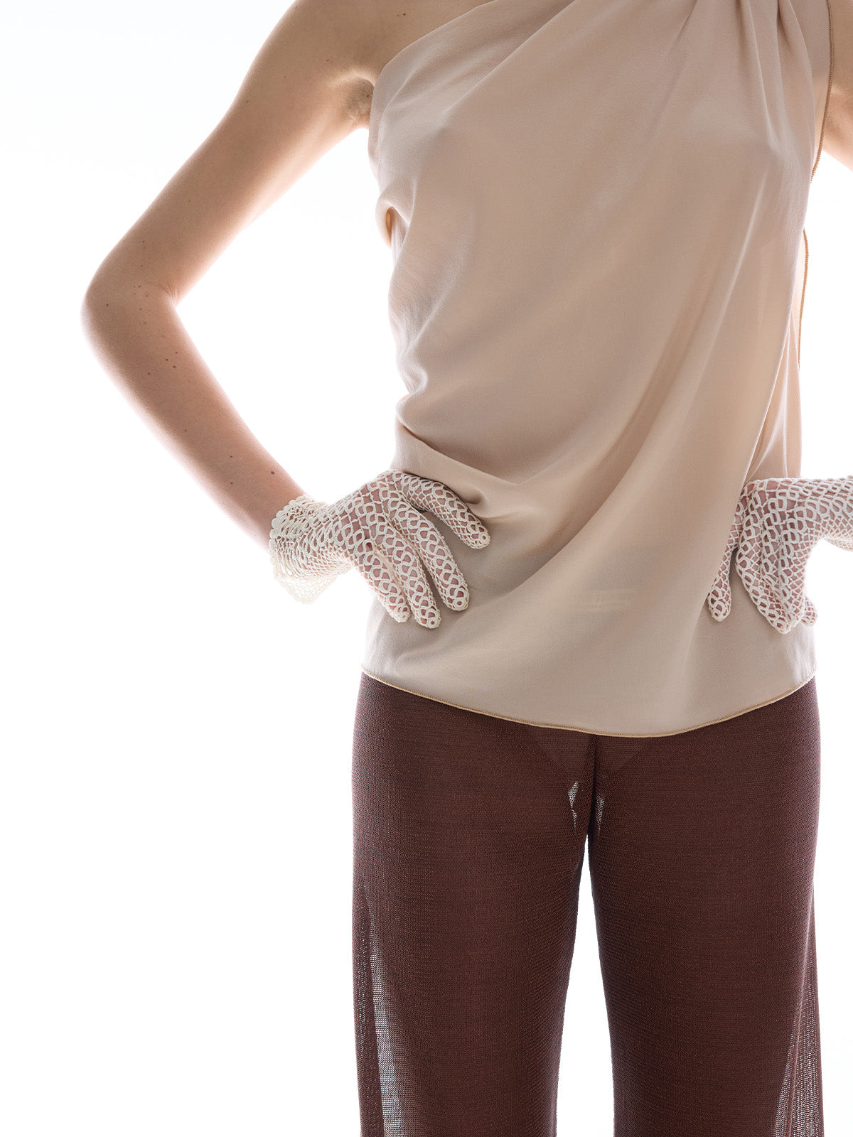 SIMI PANTS IN COPPER MESH