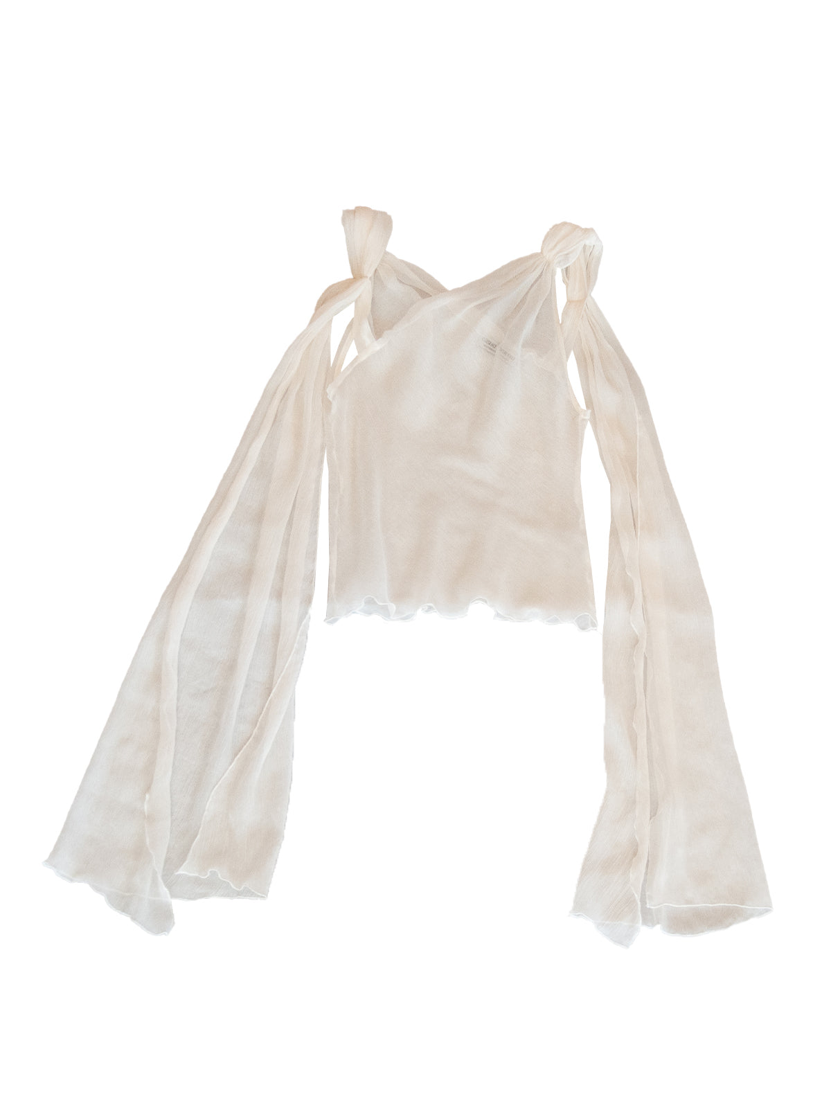 FILICUDI TOP IN WHITE CRINKLE CHIFFON