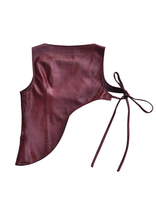 MOJO JOJO TOP IN CHERRY LEATHER