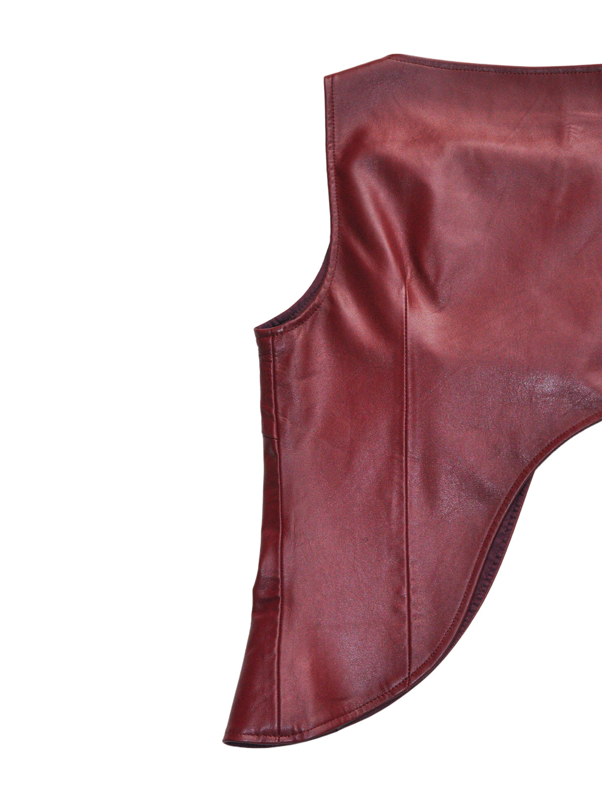 MOJO JOJO TOP IN CHERRY LEATHER
