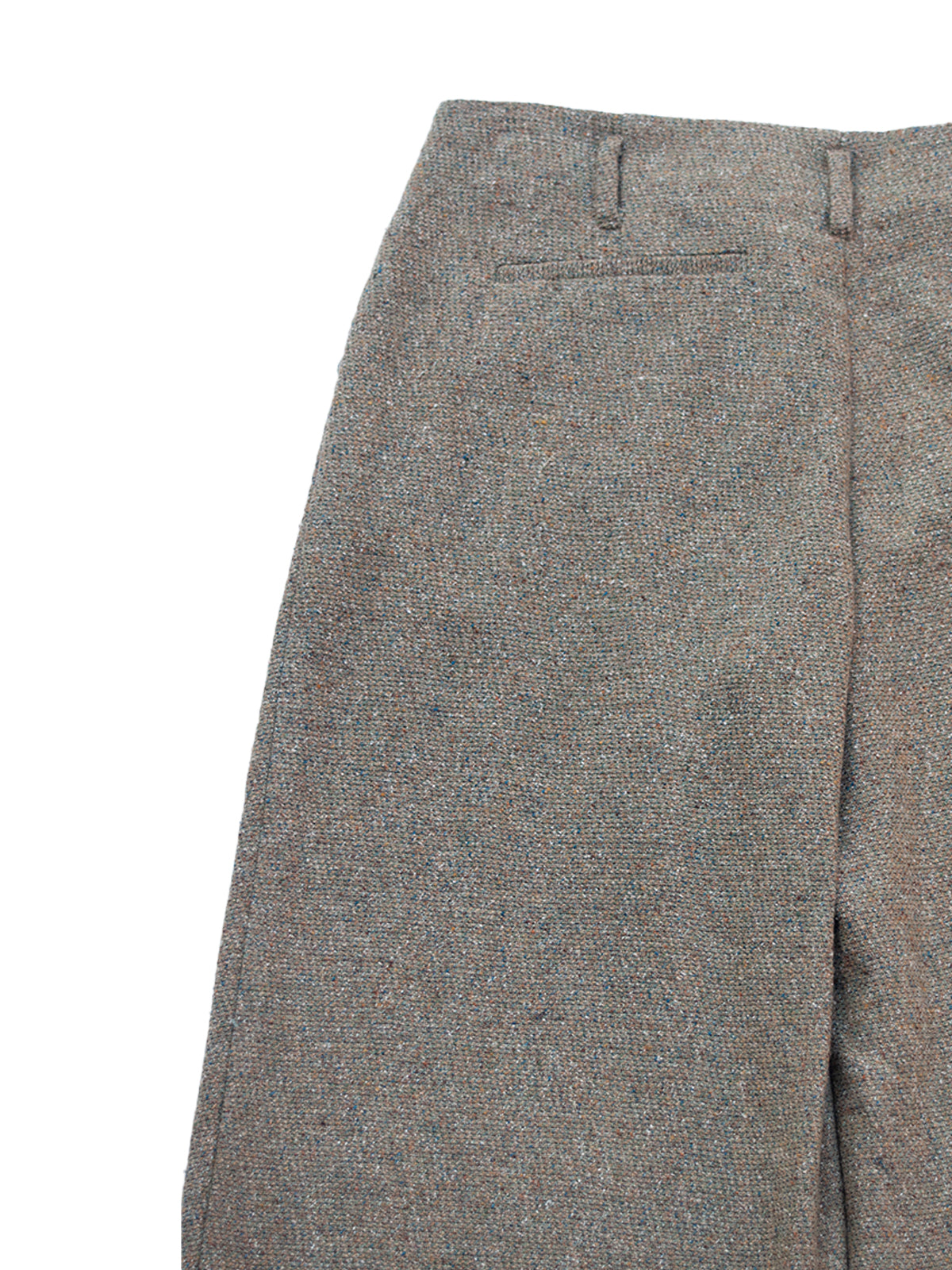 ZERMATT TROUSERS IN GREEN SHINY WOOL
