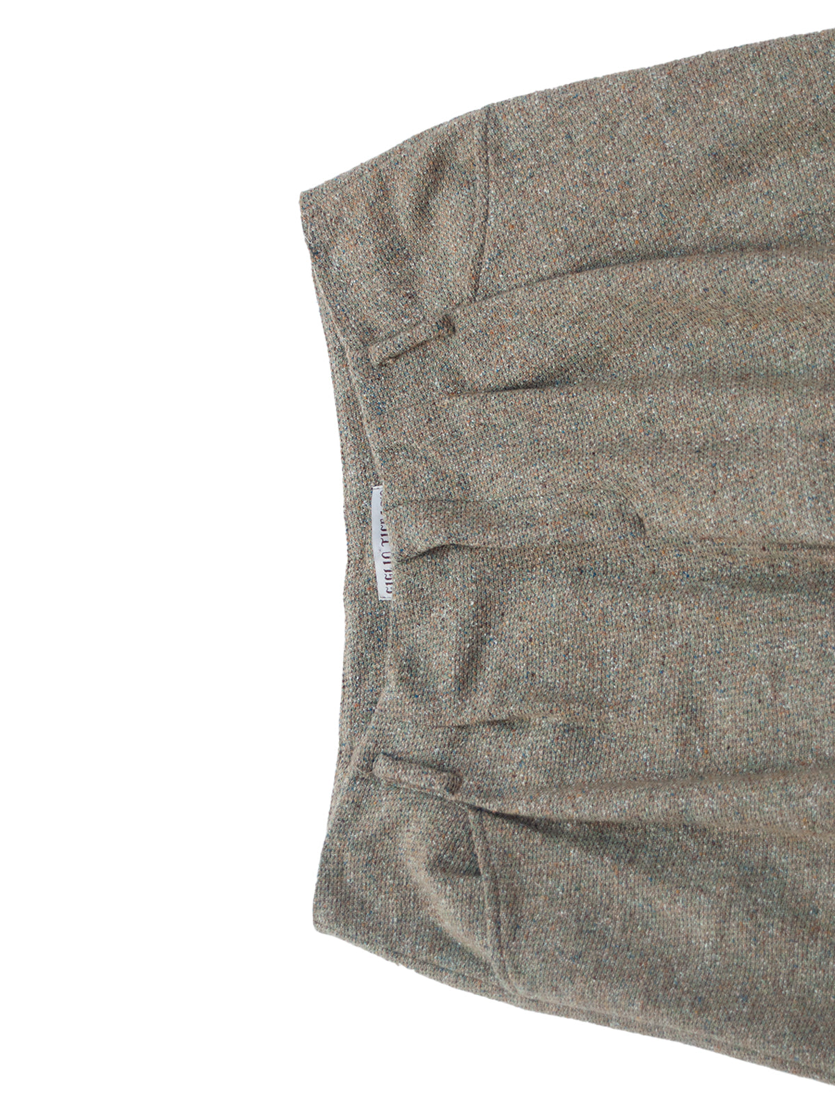 ZERMATT TROUSERS IN GREEN SHINY WOOL