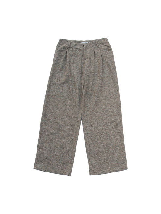 ZERMATT TROUSERS IN GREEN SHINY WOOL