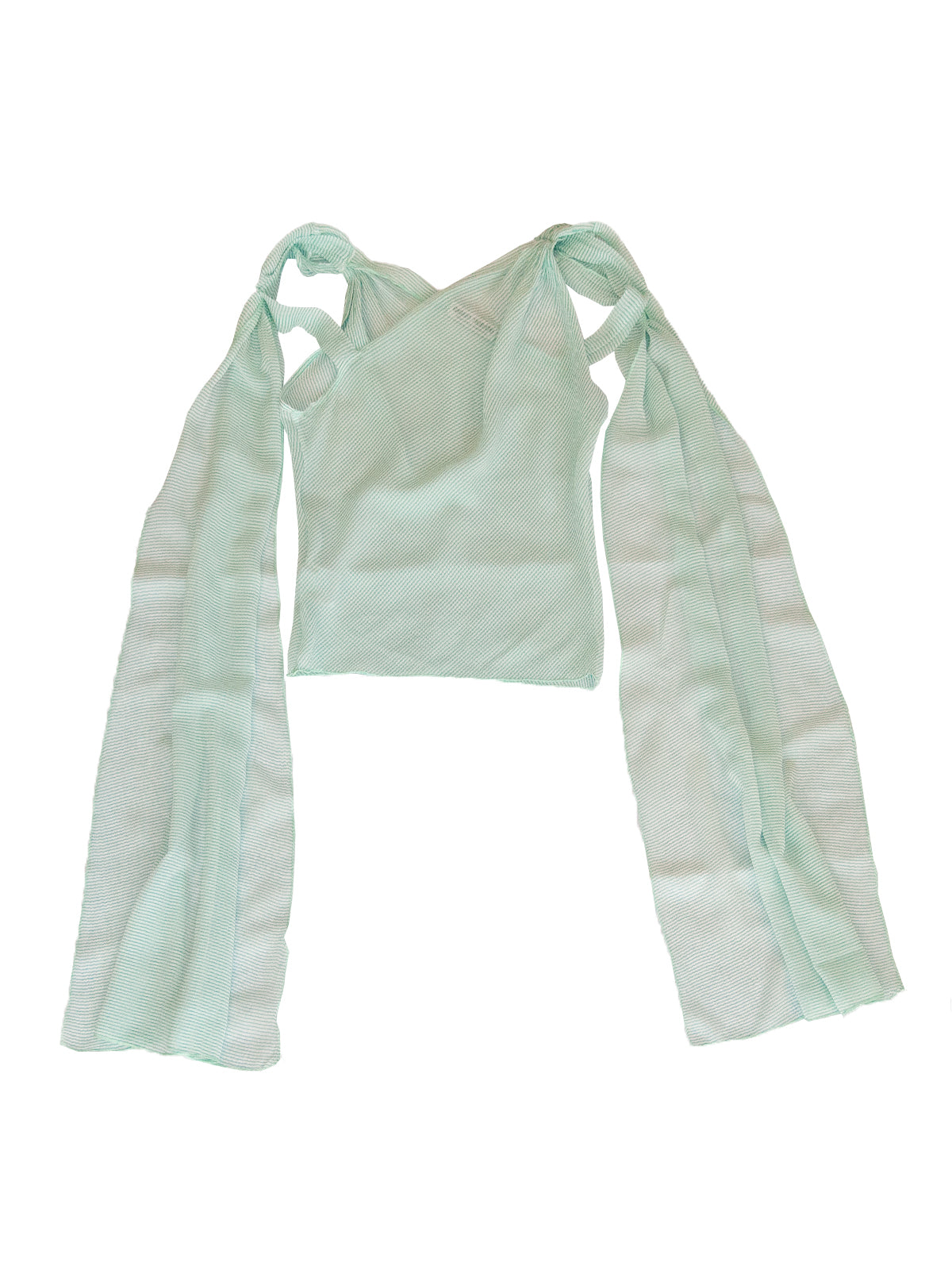 FILICUDI TOP IN STRIPED CRINKLE CHIFFON