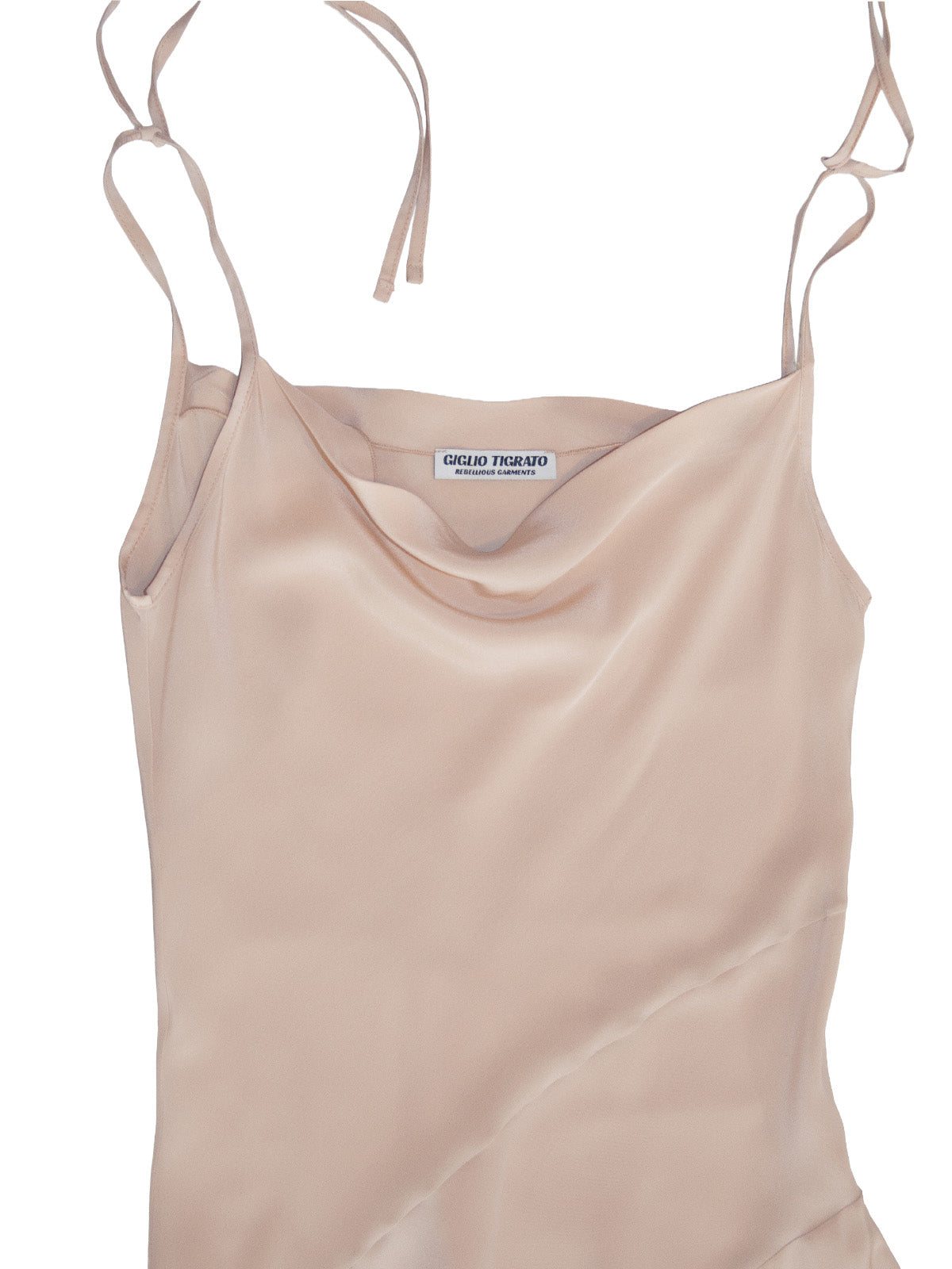 KEROS DRESS IN POWDER PINK SILK