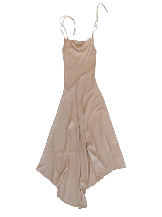 KEROS DRESS IN POWDER PINK SILK