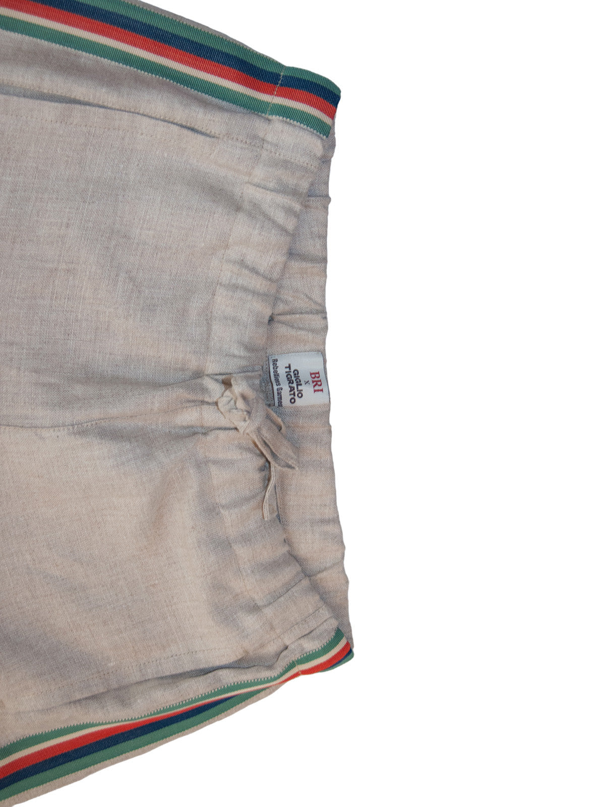 MENSWEAR VOL.1 - GALAPAGOS CARGO PANTS ECRU , MULTI COLOR BAND