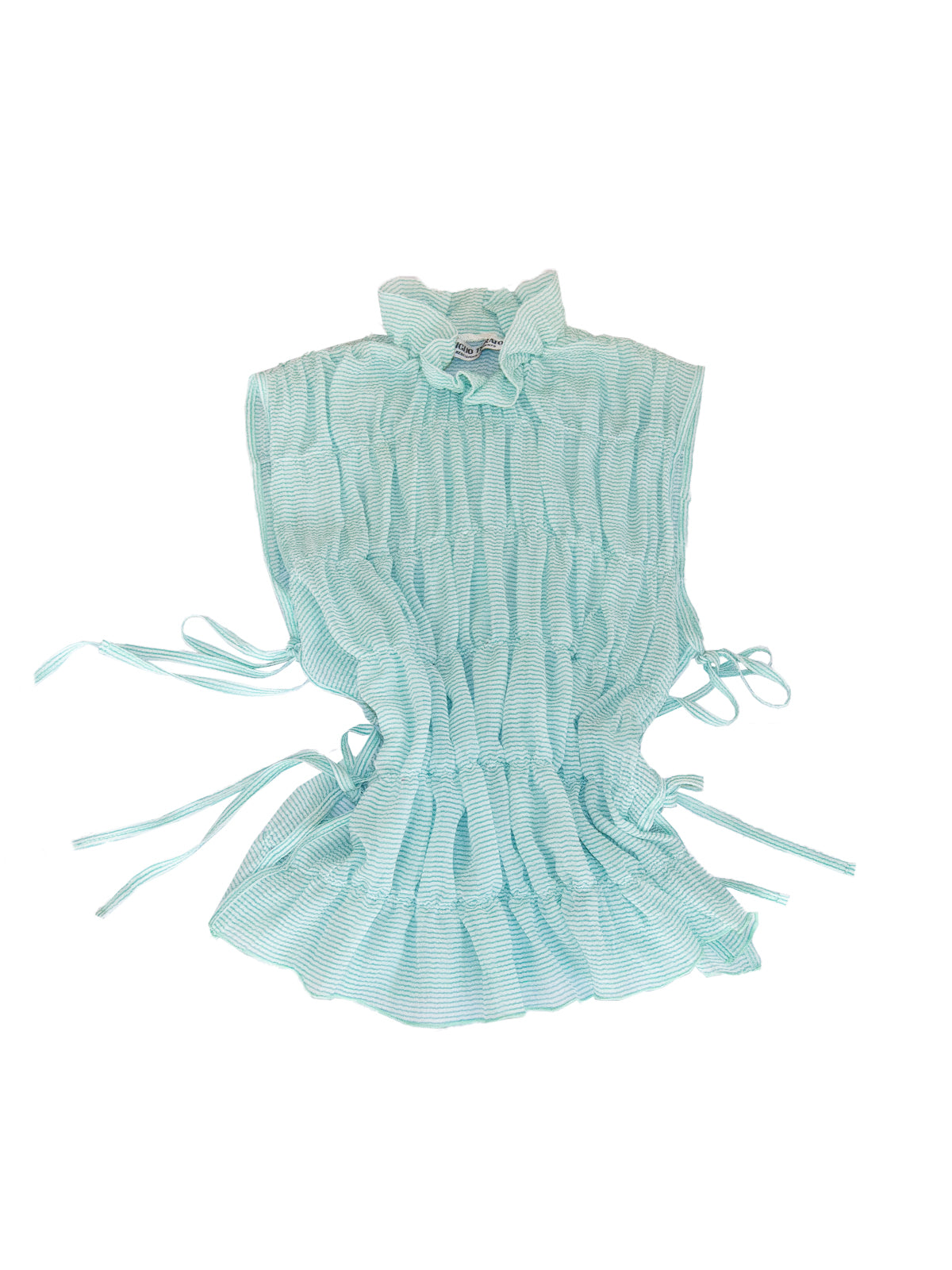 TASMANIA TOP IN STRIPED CRINKLE CHIFFON