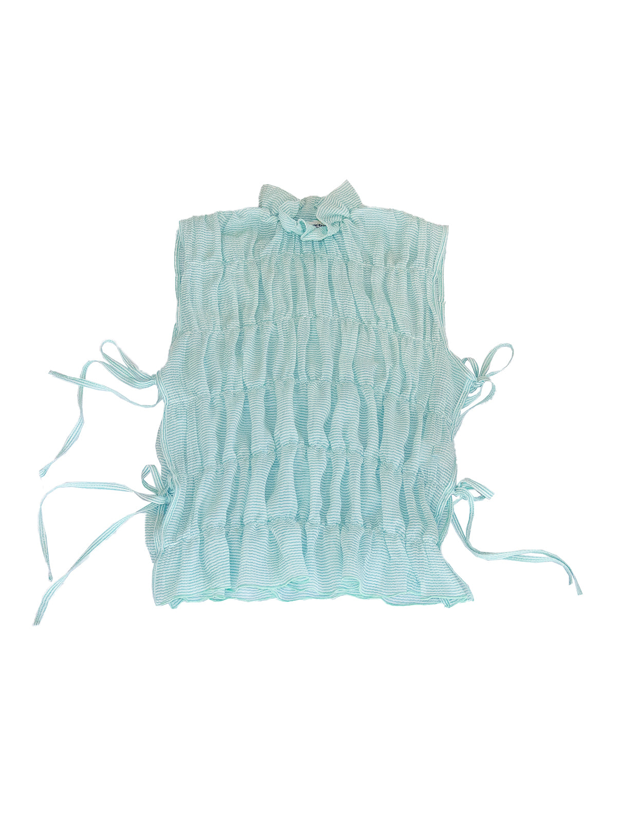 TASMANIA TOP IN STRIPED CRINKLE CHIFFON