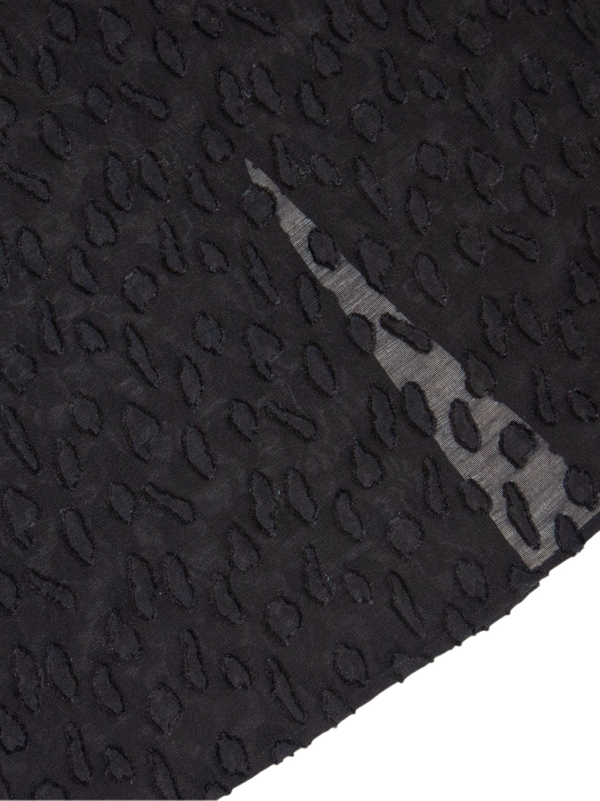 EIVISSA SKIRT IN TRANSPARENT BLACK SPOTTED SILK