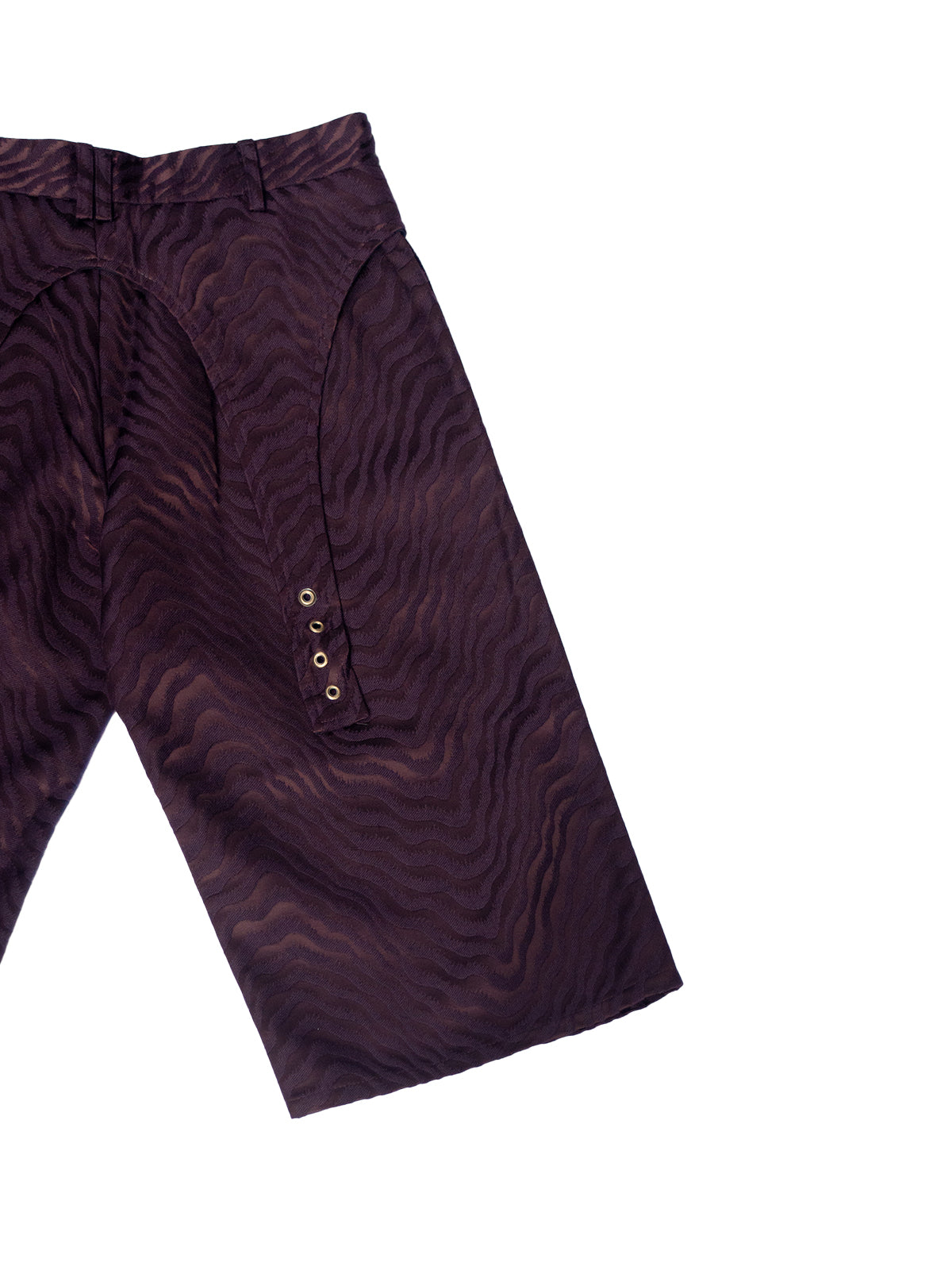MALAKU TROUSERS IN BORDEAUX JACQUARD