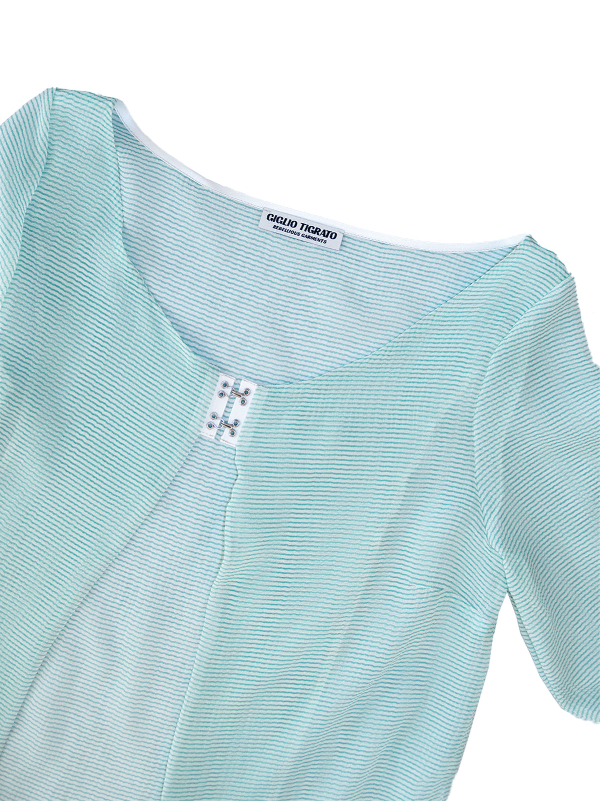 LINOSA TOP IN STRIPED CRINKLE CHIFFON