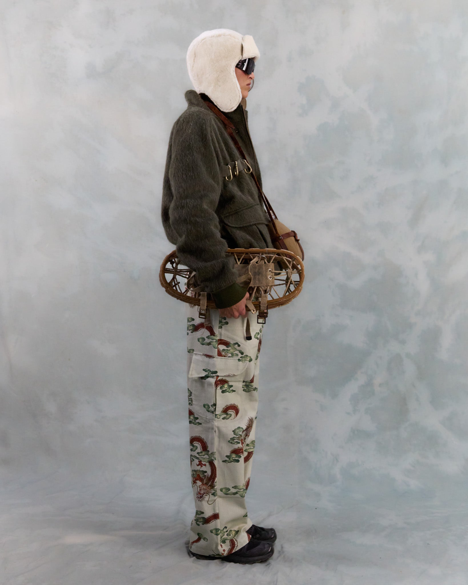 MICHIGAN TROUSERS IN DRAGON PRINTED COTTON