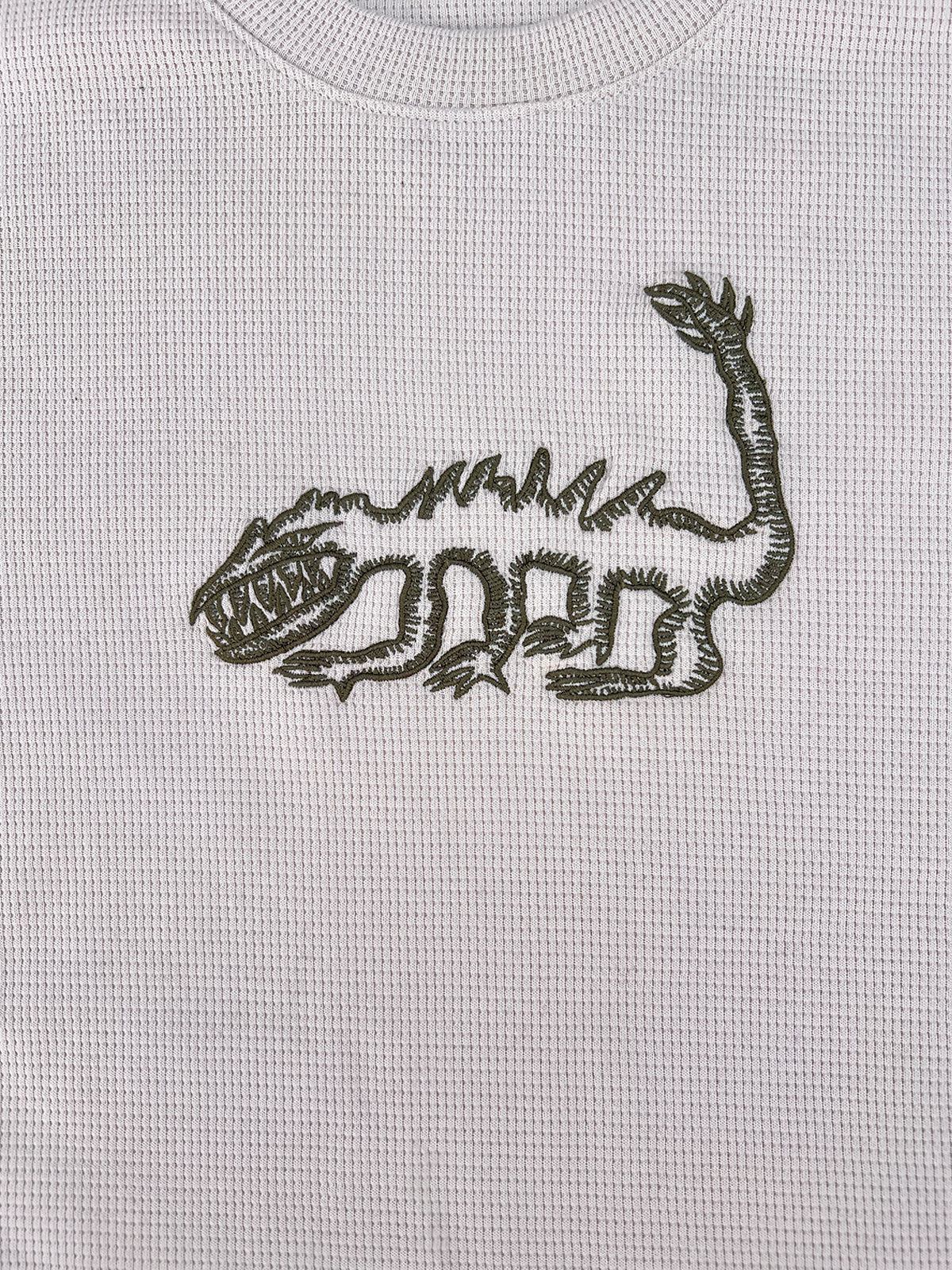 WAFFLE T-SHIRT EMBROIDERED CROCODILE