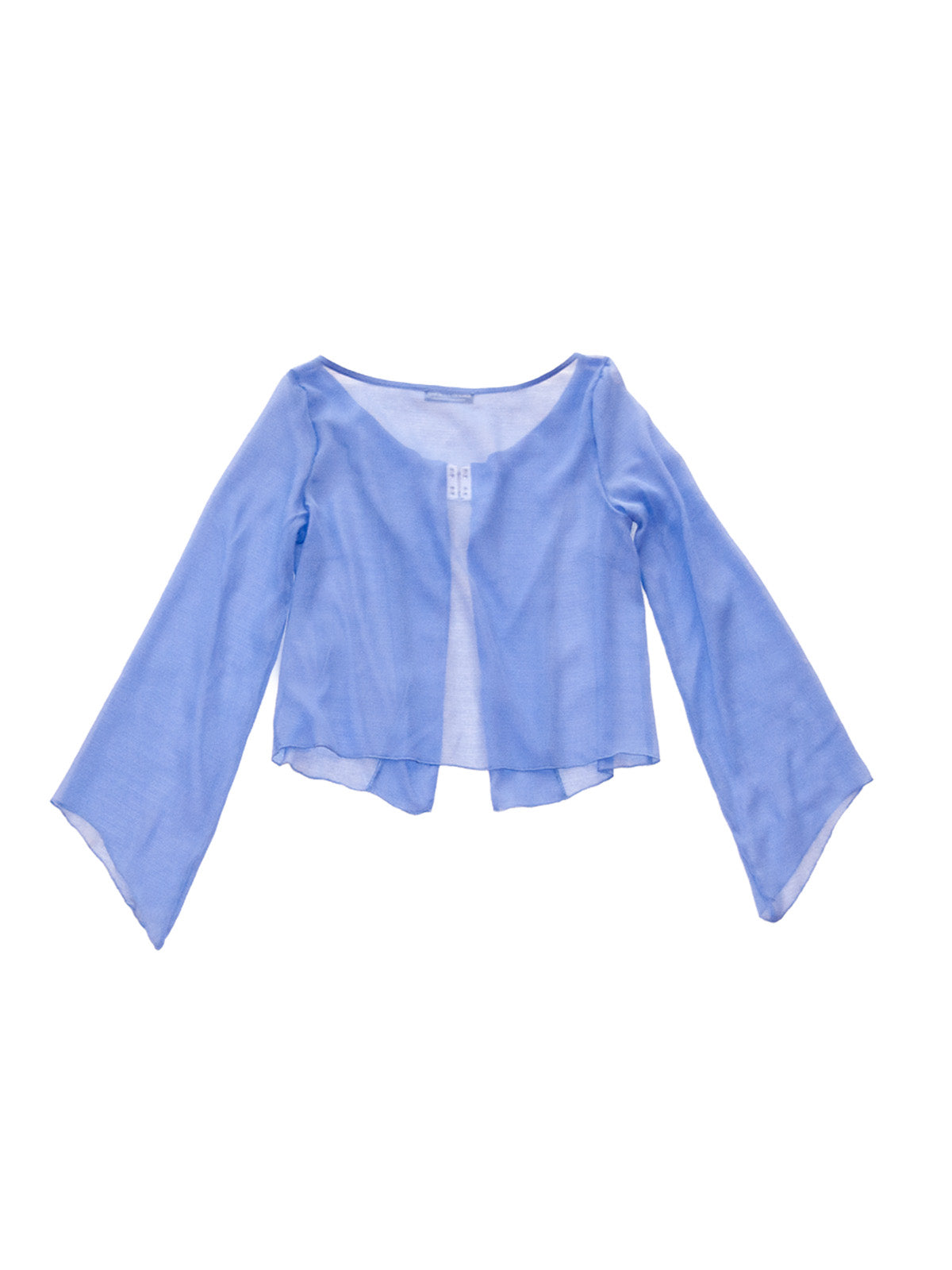 LINOSA TOP IN CERULEAN CRINKLE CHIFFON