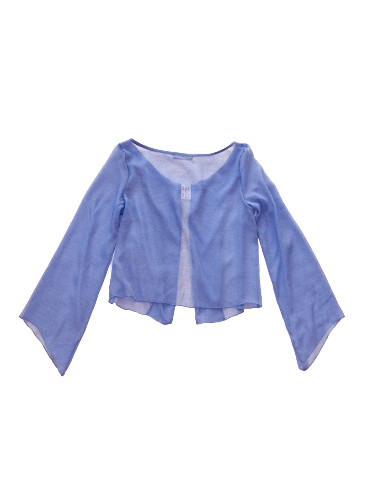 LINOSA TOP IN CERULEAN CRINKLE CHIFFON