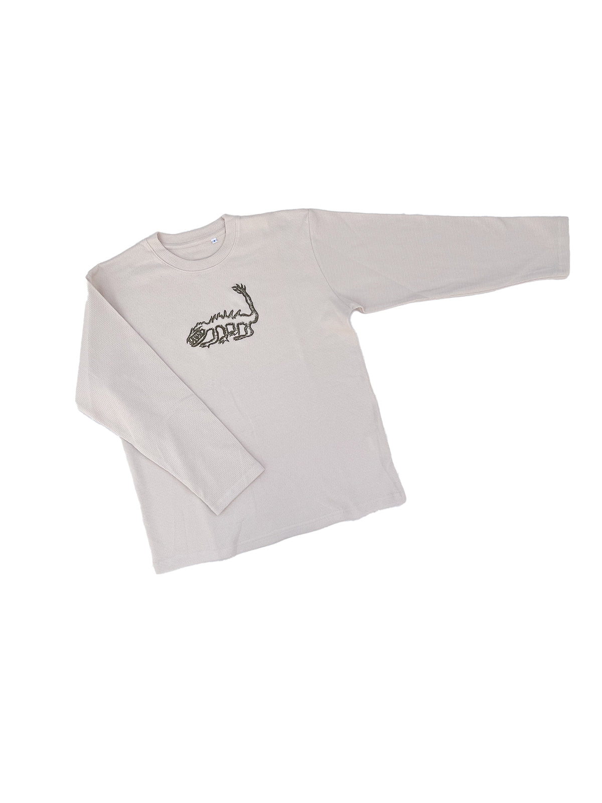 WAFFLE T-SHIRT EMBROIDERED CROCODILE