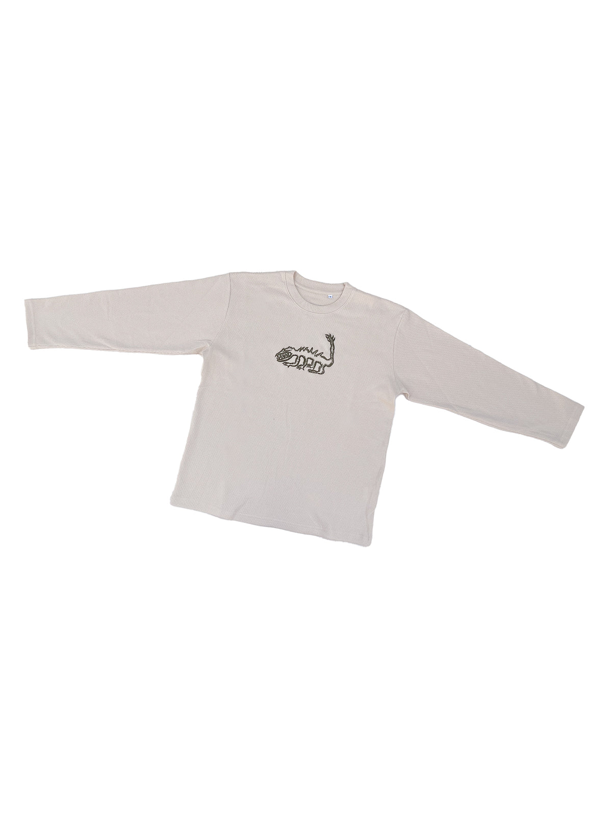 WAFFLE T-SHIRT EMBROIDERED CROCODILE