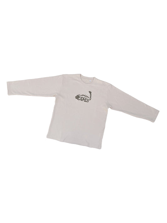 WAFFLE T-SHIRT EMBROIDERED CROCODILE